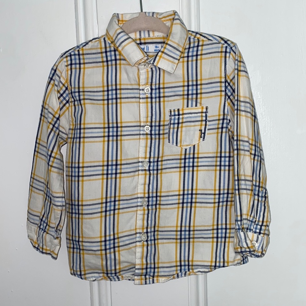 Mayoral Blue/ Yellow Checked Shirt